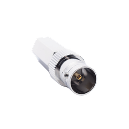 [RFB-1722] Conector BNC Hembra en 75 Ohm, Tipo Roscable para cable Coaxial RG-59/U, Níquel/ Plata/ Delrin. | RFB-1722