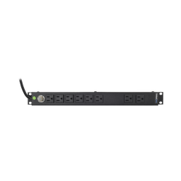 [HTCM-1U] Multicontacto Horizontal (PDU) de 8 Contactos (NEMA 5-15R) Rack 19" 1UR. Voltaje Entrada/Salida: 120Vca/15A | HTCM-1U