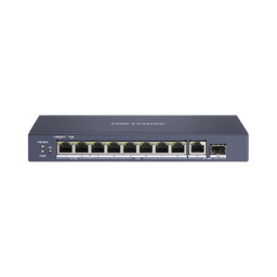 [DS-3E0510HP-E] Switch PoE+ / No Administrable / 7 Puertos 1000 Mbps 802.3 af/at (30 W) / 2 Puertos 1000 Mbps Hi-PoE (90 W) / 1 Puertos 1000 Mbps Uplink / 1 Puerto SFP / Modo Extendido hasta 300 Metros / 110 Watts | DS-3E0510HP-E
