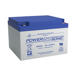[PS-12260-B] Batería 12V, 26AH, Para Respaldo, Tecnologías AGM/VRLA, 5 Años Vida Útil, Terminales M5, Reconocida UL | PS-12260-B