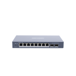 [DS-3E1510P-SI] Switch Gigabit PoE+ / Administrable / 8 Puertos Gigabit PoE+ / 2 Puertos SFP / Configuración Nube Hik-Partner Pro / Modo Extendido hasta 300 Metros / 110 W | DS-3E1510P-SI