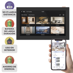 [CS-SD7] Pantalla Inalámbrica / Con Batería Recargable 4600mAh / Wi-Fi / Ideal Para Escritorio o Pared  / Vista en Vivo de Cámaras EZVIZ / Compatible con Videoportero CS-HP7  para ver Cámara y Apertura Remota  / Audio de Dos Vías | CS-SD7