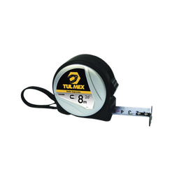 [93008M] Flexómetro Magnético(Cinta de Medir) de 8 metros, Graduada por Ambos Lados. Con Botón de Freno | 93008M