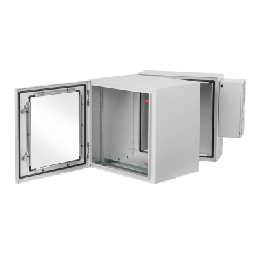 [PTHW362428G2A] Gabinete Industrial ProTek de Puerta con Ventana, Con Aire Acondicionado de 800 BTU, Protección NEMA Tipo 4/12; IP66; IK10, Abatible, Fabricado en Acero, 19 UR, Color Gris Claro | PTHW362428G2A