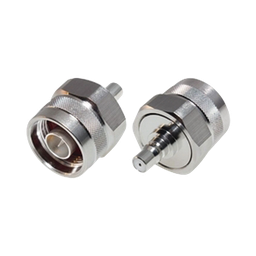 [RQA-5478] Adaptador de Bajo PIM, Interserie de Conector N Macho a QMA (Quick Mate) Hembra, Bronce Blanco/ Oro/ Teflón. | RQA-5478