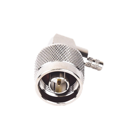 [RFN-1009-C-03] Conector N Macho en A/R de Anillo Plegable para Cables LP-195, LP-142, RG-58/U, RG-142/U, Niquel/ Oro/ Teflón. | RFN-1009-C-03
