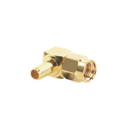 [RP-3010-1C1] Conector SMA Macho Inverso en Ángulo Recto de Anillo Plegable para Cables RG-58/U, RG-142/U, Oro/ Oro/ Teflón. | RP-3010-1C1