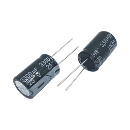 [3300MF25V] Capacitor Electrolítico de Aluminio, Radial de 3300 µFd, 25 Vcc, 105 °C, 18 x 25 mm. | 3300MF25V