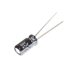 [0047M0050V] Capacitor Electrolítico de Aluminio, Radial de 47 µFd, 50 Vcc, 105 °C, 6.3 x 11 mm. | 0047M0050V