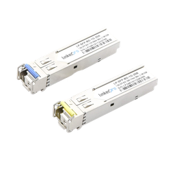 [LP-SFP-BD-1G-20] Transceptores Ópticos Bidireccionales SFP (Mini-Gbic) / Monomodo 1310 & 1550 nm / 1.25 Gbps / 1000BASE-BX / Conector LC/UPC Simplex / DDM / Hasta 20 km / 2 Piezas | LP-SFP-BD-1G-20