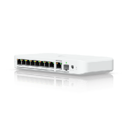 [USW-FLEX-2.5G-8-POE] USW Flex 2.5G PoE Switch de 8 Puertos 2.5GbE PoE++, con un Puerto de Enlace Ascendente Combinado RJ45/SFP+ de 10 GbE (No incluye Adaptador ca/cc) | USW-FLEX-2.5G-8-POE